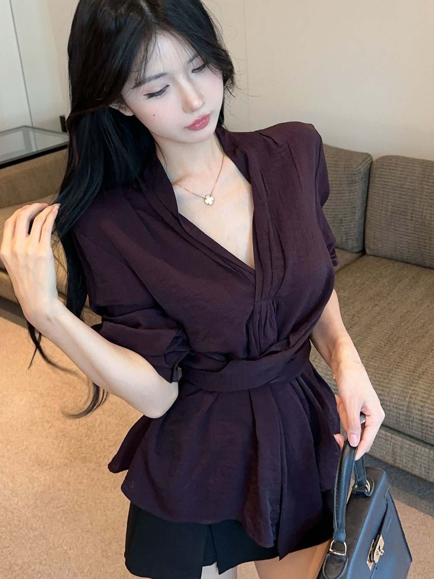 Slimming V-Neck Long Sleeve Wo - đánh giá và giá Crossfit Belt