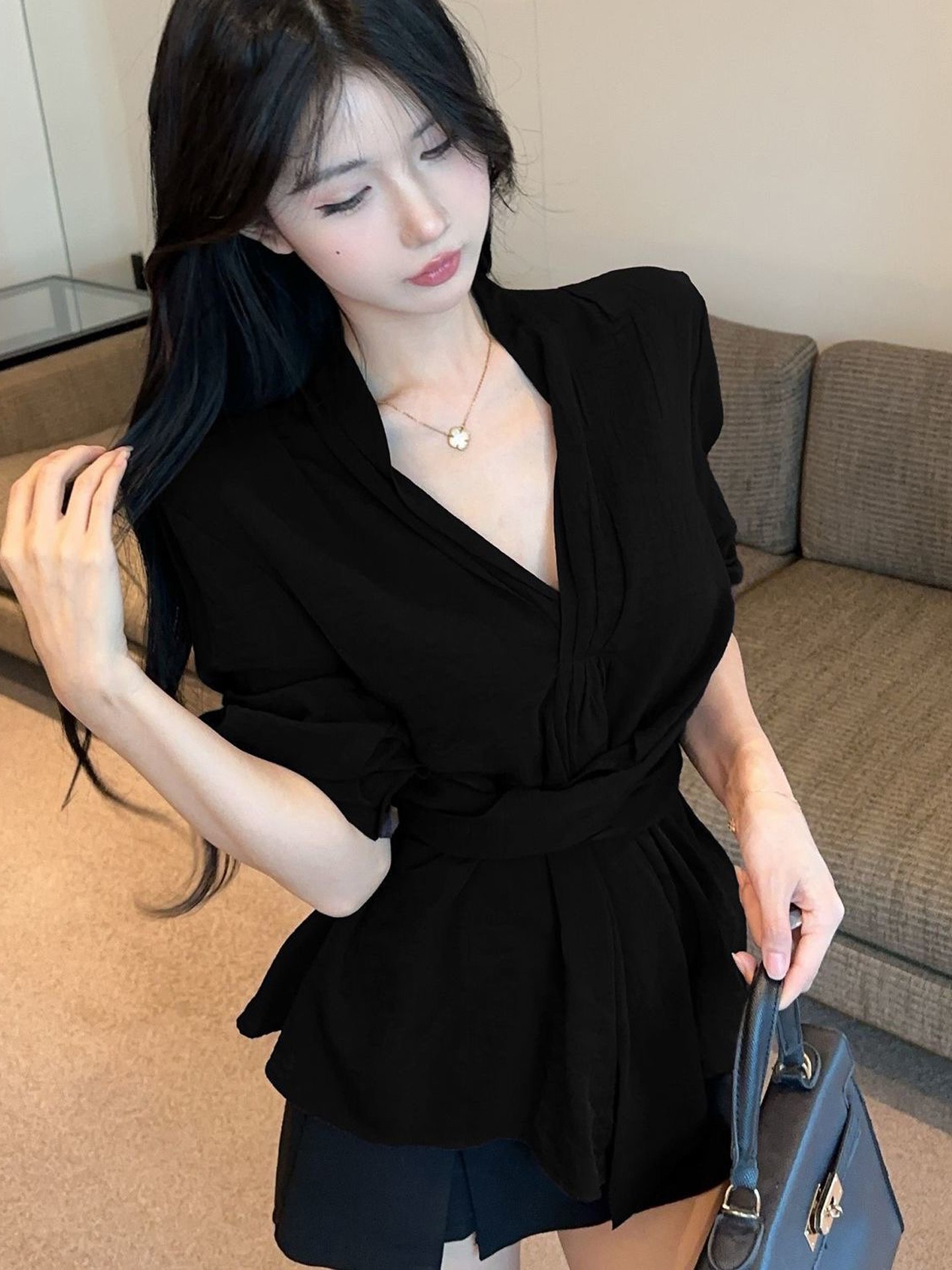 Slimming V-Neck Long Sleeve Wo - đánh giá và giá Crossfit Belt